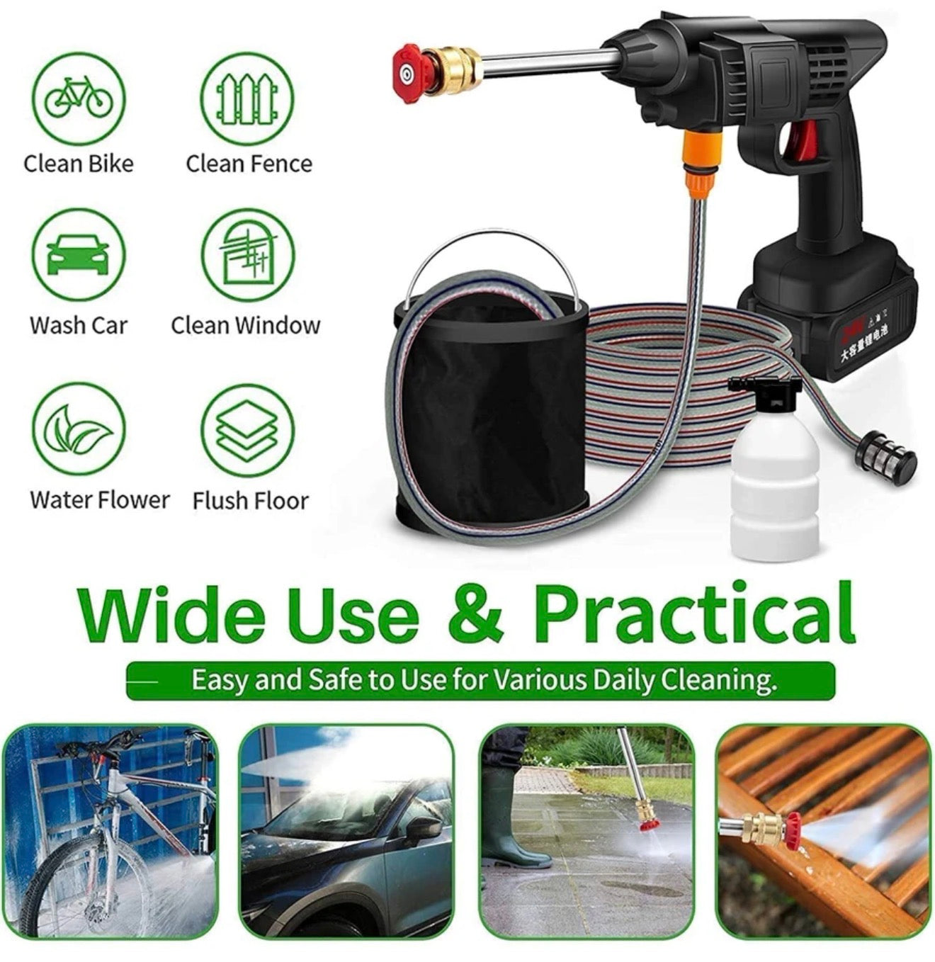 PRESSURE WASHING GUN